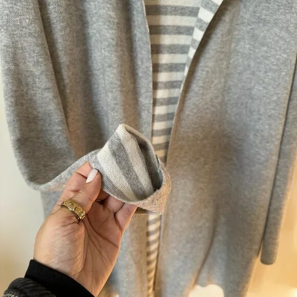 Eileen Fisher Organic Cotton Cashmere Reversible Cardigan - Picture 7 of 7